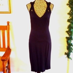 bebe Cocktail/Party Sleeveless Dress Size:M Color:Black